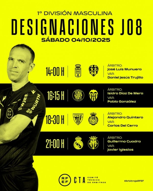 LA LIGA MATA Sắp xếp trọng tài